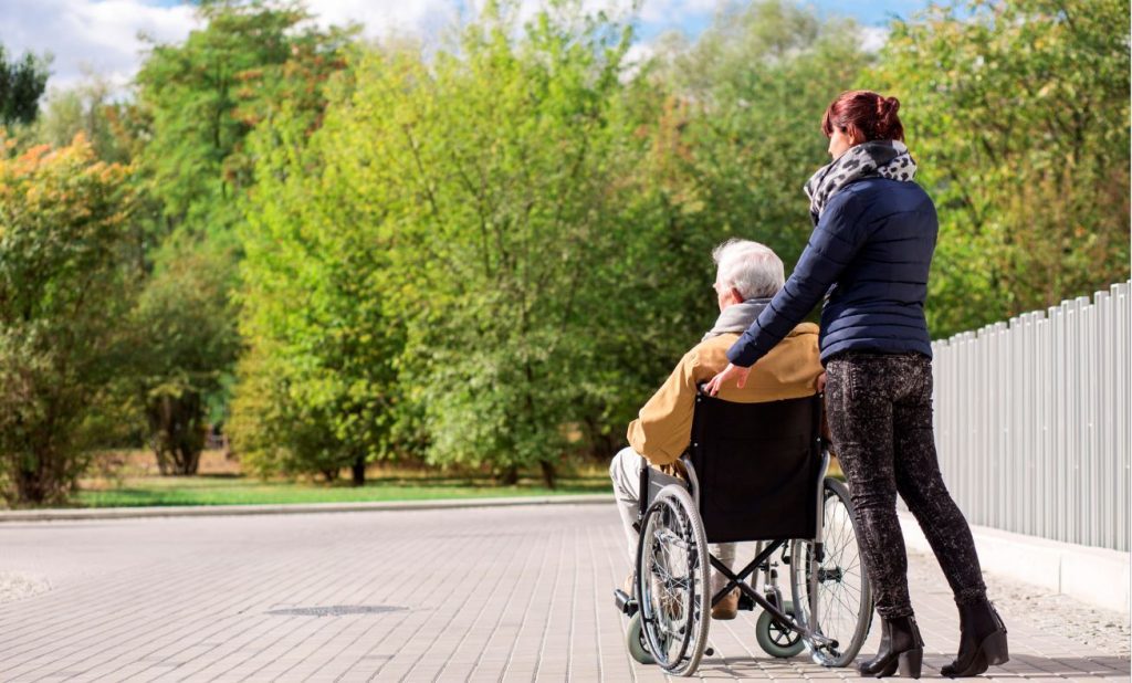 Elderly Man in Wheelchair